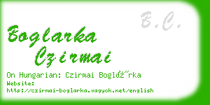 boglarka czirmai business card